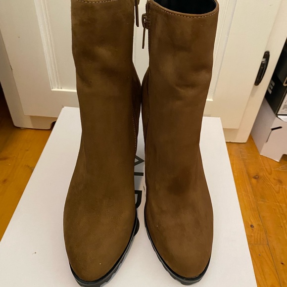 Aldo stacked heel bootie (brown suede-TEALITH) - Picture 7 of 8